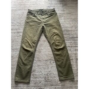 Quince Pants Men Flat Green Size 32x30 Comfort Stretch Traveler 5-Pocket Twill